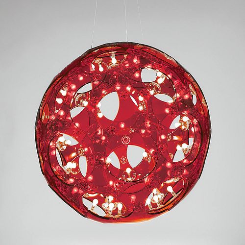 Carston Holler, massive red acrylic spheres, 2008