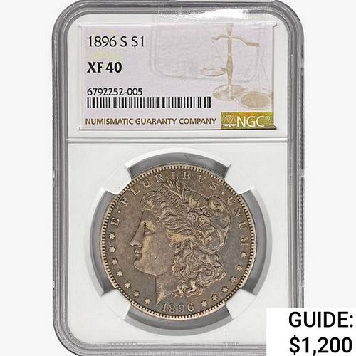 1896-S Morgan Silver Dollar NGC XF40 