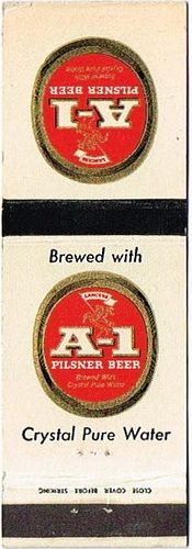 1959 A - 1 Pilsener Beer 115mm AZ - ARIZONA - 7 Matchcover Phoenix Arizona