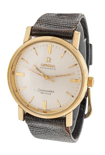 Omega (Swiss) Seamaster Automatic 14k Gold Filled Men's Watch, W 1.5" L 9" 27g
