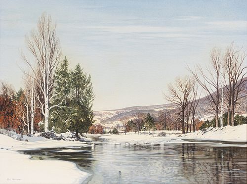 Carl Wuermer (American, 1900-1981) Oil on Canvas "No. 178 Winter Solitude", H 30" W 40"