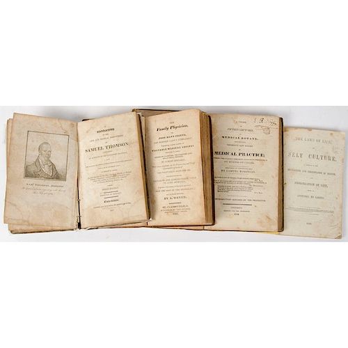 [Medicine - Ohio Imprints] Group of 4 Pioneer Ohio Medical Books - Botanical, Etc., Including "Thomsonian System"