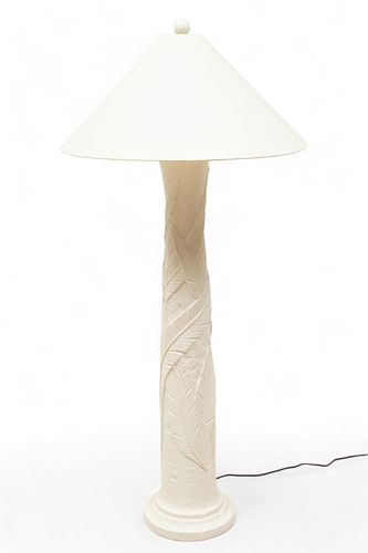 Memphis Style Ceramic Banana Leaf Floor Lamp H 57"