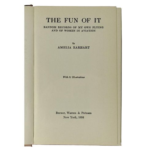 [Aviation] Amelia Earhart, The Fun of It - with Record