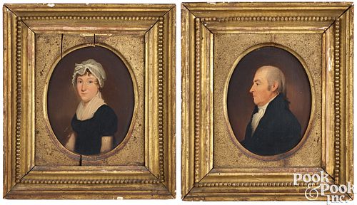 Attributed to Jacob Eichholtz, pair of portraits