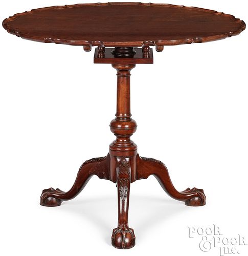 Philadelphia Chippendale style walnut tea table
