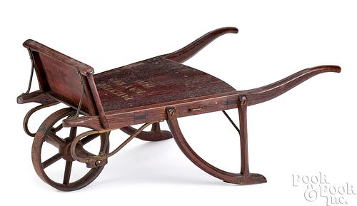Salesman's sample mahogany wheelbarrow