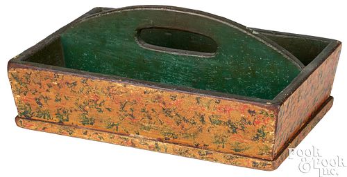 Pennsylvania painted knife tray, 19th c.
