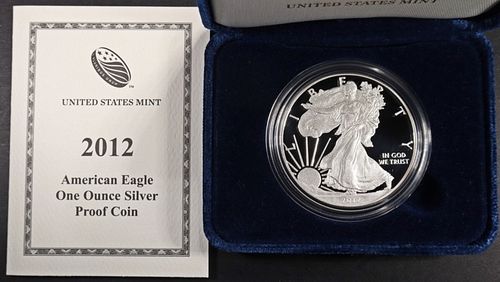 2012-W PROOF AMERICAN SILVER EAGLE OGP