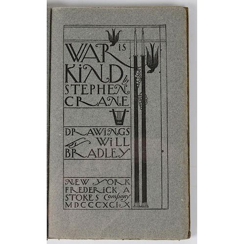 [Literature - Poetry - Typography] Stephen Crane, War Is Kind, Designed and Printed by Will Bradley, 1899