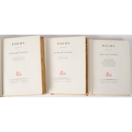 [Literature - Poetry] Rudyard Kipling Signed Ltd., Poems, 1930