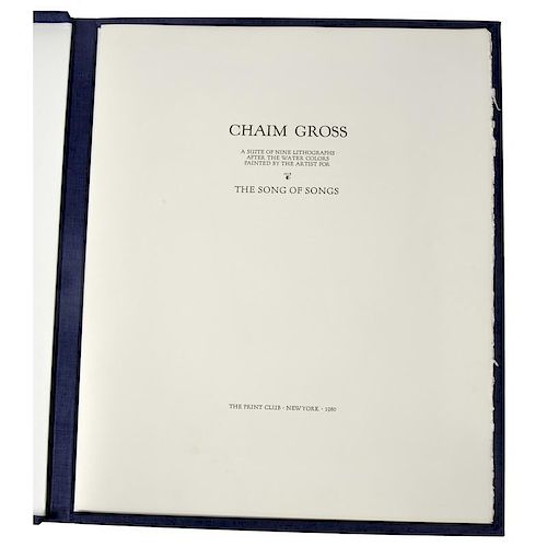 [Illustrated] Chaim Gross - Song of Songs - 9 Signed Lithos