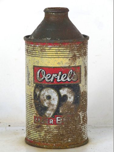1953 Oertel's 92 Beer Cone Top Can 175-23 Louisville Kentucky