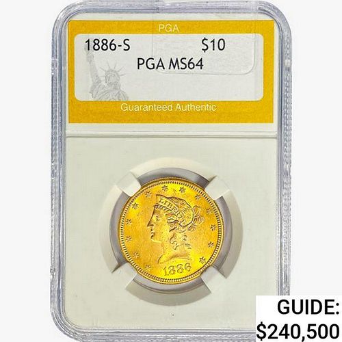 1886-S $10 Gold Eagle PGA MS64 