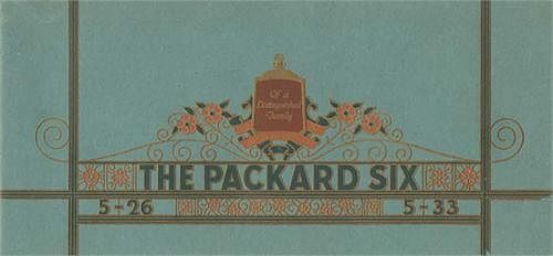 The Packard Six original full line factory brochure