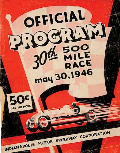 1946 Indianapolis (Indy) 500 official event program