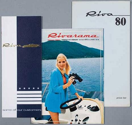 Three Riva boat sales brochures