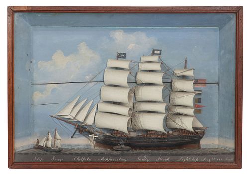 Hall (American, 19th Century) 'Ship George Skolfield ...' Diorama