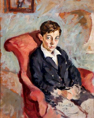ITALIAN SCHOOL PORTRAIT PAINTING OF A YOUNG BOY