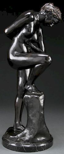 BRONZE OF A BATHER BY MAX KLINGER