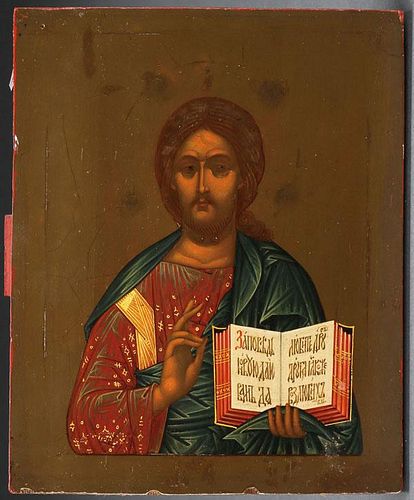 A RUSSIAN ICON OF CHRIST THE LORD ALMIGHTY
