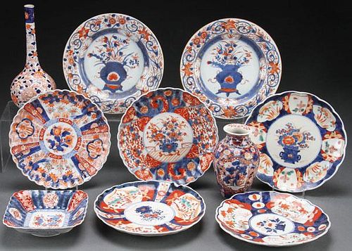 10 PIECE GROUP OF CHINESE EXPORT IMARI PORCELAIN