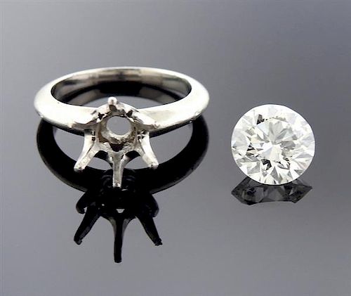 Tiffany & Co GIA 2.37ct I VS1 Diamond Engagement Ring