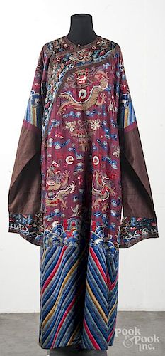Chinese silk embroidered robe.