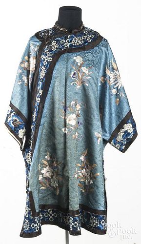 Chinese silk embroidered woman's robe.