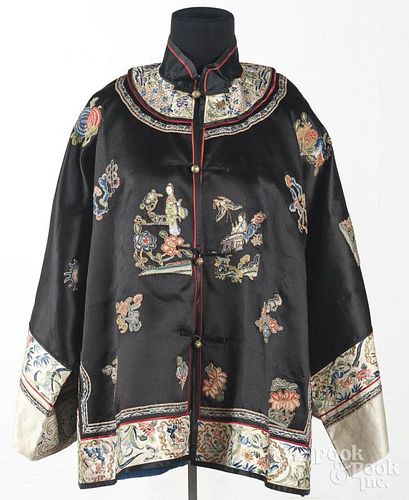 Chinese silk embroidered coat.