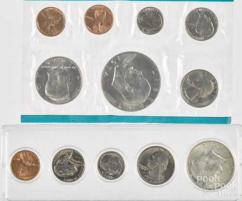 Assorted coins, to include three partial Mint sets, 1969-1974, $4.45 90% silver, approx. 250 steel p