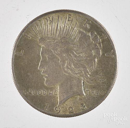 Silver Peace dollar, 1928.