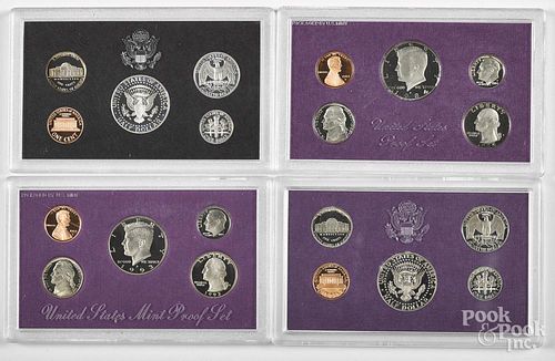 Seven US Proof Sets, to include two 1994 silver sets and sets from 1984, 1987, 1993, and two 1995.