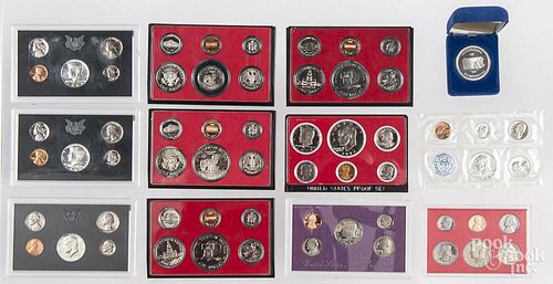Group of US Proof Sets, to include years from 1964-1989, together with two 1986 Commemorative sets,