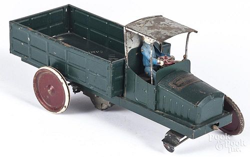 French Bonnet & Cie painted tin wind-up express truck, 9 3/4'' l.
