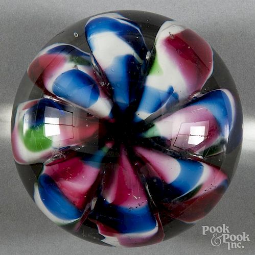 South New Jersey multicolored mushroom paperweight, 3 3/8'' dia.