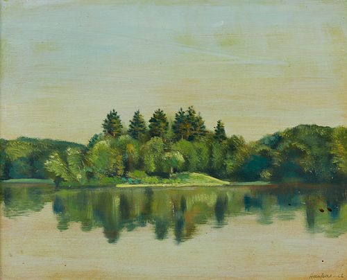 Clement Haupers "Spencer Lake" Painting 1956