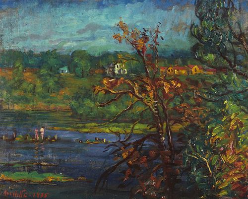 Ada Wolfe "Mississippi River - Autumn" Painting