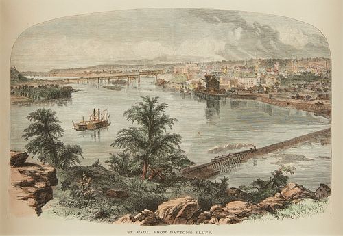 "St. Paul, from Dayton's Bluff" Engraving 1874