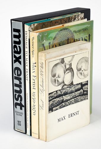 Max Ernst 5 books, including 3 with an original lithograph