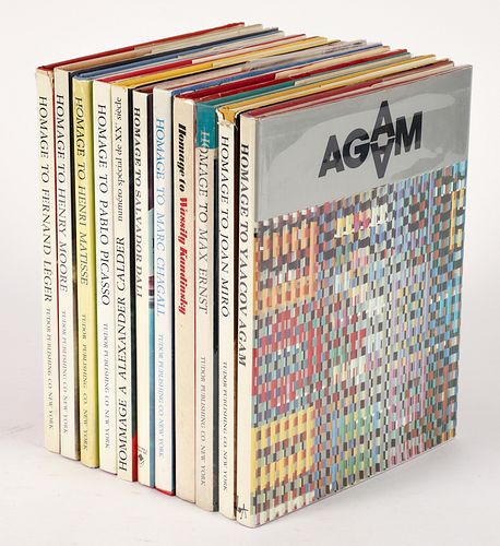 11 books from Homage Series each with at least one Lithograph