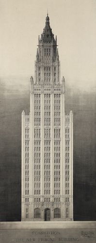 Chicago Art Institute Poster, New Tribune Building Competition