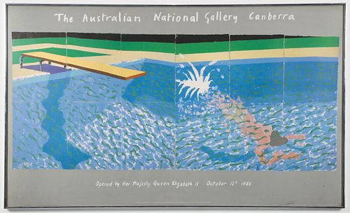 David Hockney framed poster National Gallery Australia 