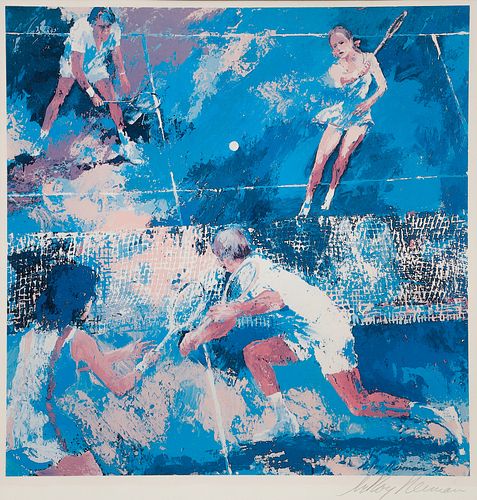 LeRoy Neiman Mixed Doubles Signed Offset Print