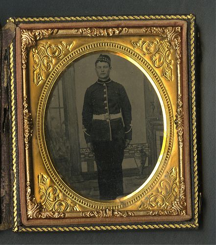 Sixth Plate Tintype of Canadian Soldier