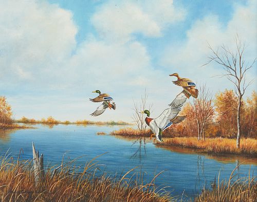 Harry Adamson Autumn Ducks Painting