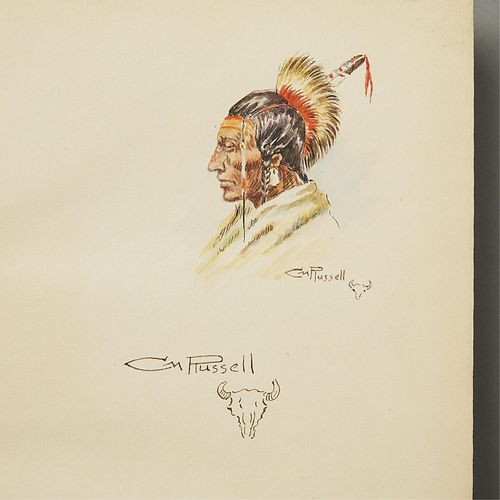 C.M. Russell Painting in "North American Indians"