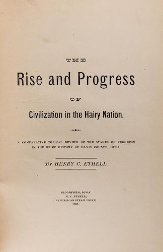Ethell, Henry C. Rise and Progress of Civilization in Hairy Nations.