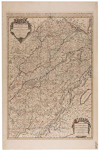 [Map] Jaillot, Charles Hubert Alexis. La Comte de Bourgogne, our La Franche Comte