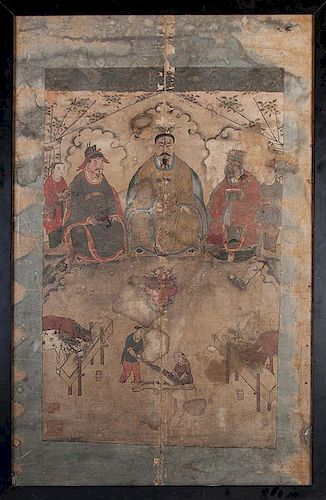 [China] Antique Large Chinese Ancestral Portrait.